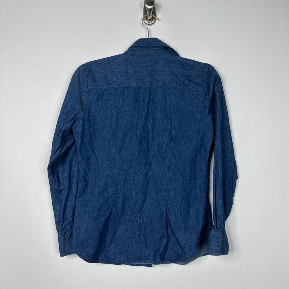 2/$30 a.moon Long Sleeve Denim Button-Down Shirt Small #A0234 TRB2 - Picture 4 of 8